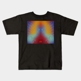 Multicolored Fractal - Exotic Tropical Fish Skin Kids T-Shirt